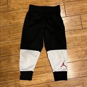 Jordan Black Joggers with Red Accents